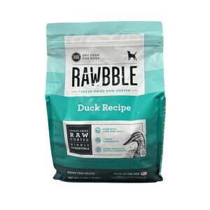 Bixbi Rawbble Duck Recipe Freeze-Dried Raw Coated Dog Food 4 LBS Grain-Free High